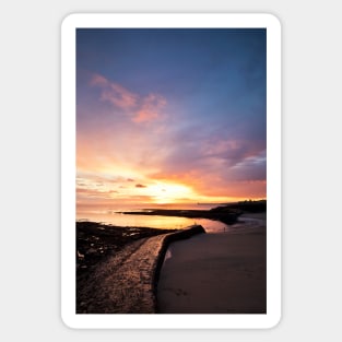 December sunrise at Cullercoats Bay Sticker